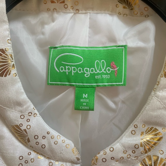 Pappagallo women's M white vest with gold seashells full zip - Picture 3 of 9